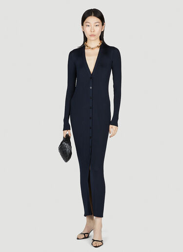 Saint Laurent Cardigan Dress Blue sla0252019