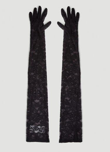 Versace Lace Gloves Black vrs0252041