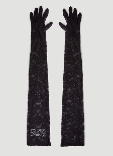 Versace 蕾丝手套 黑色 vrs0252041