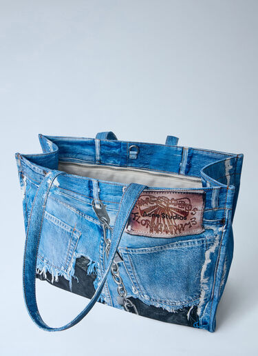 Logo Shopper Tote Bag Acne Studios Logo Shopper Tote Bag Navy acn0164005