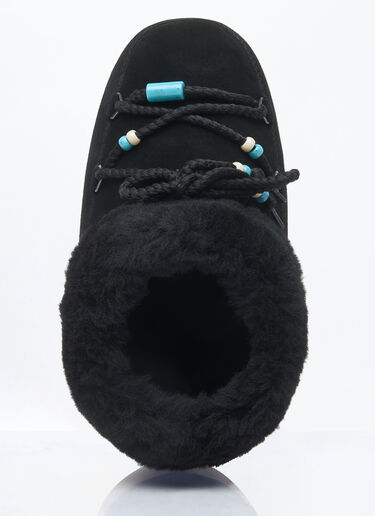 Moon Boot Beads Suede Mules Black mnb0260003