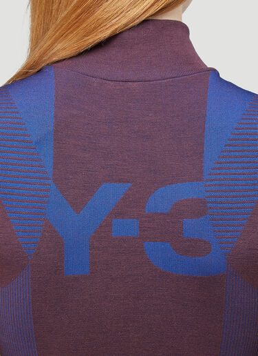 Y-3 经典无缝针织短上衣 蓝 yyy0245010