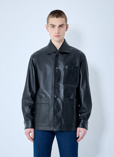 Bottega Veneta Leather Pyjama Shirt Black bov0159010