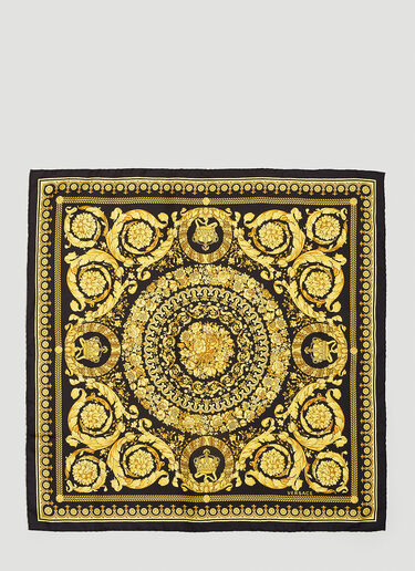 Versace Barocco Print Silk Scarf Gold vrs0251066