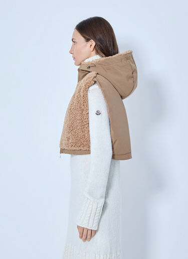 LN-CC® - Moncler: Sherpa Hooded Overlay - Camel Moncler Sherpa Hooded Overlay Camel mon0266008
