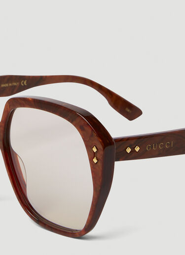Gucci Oversized Square Sunglasses Brown guc0250262