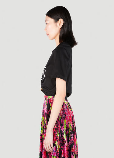 Versace Safety Pin Goddess T-Shirt Black vrs0251020