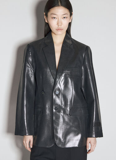 MM6 Maison Margiela Coated Suit Blazer Black mmm0254002