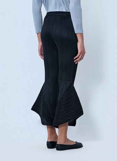 Pleats Please Issey Miyake Pleated Flare Trousers Black plp0264004