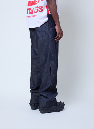Walter Van Beirendonck x G-STAR 엠보싱 스퀘어 데님 진  블루 wlt0160032