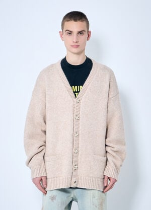 Vetements Classic Pearl Button Cardigan Light Blue vet0160003