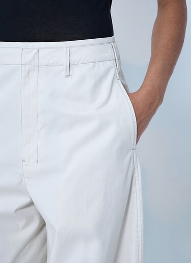Lemaire Wide-Leg Tailored Trousers White lem0264004