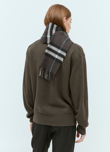 チェックカシミアマフラー Burberry チェックカシミアマフラー ダークブラウン bur0154026