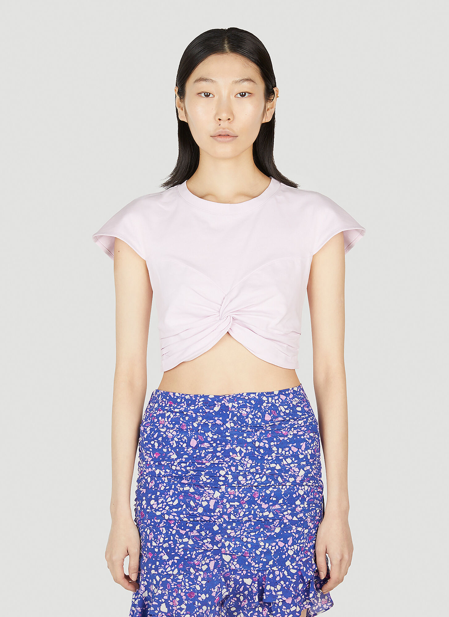 Shop Isabel Marant Zineae Top In Pink