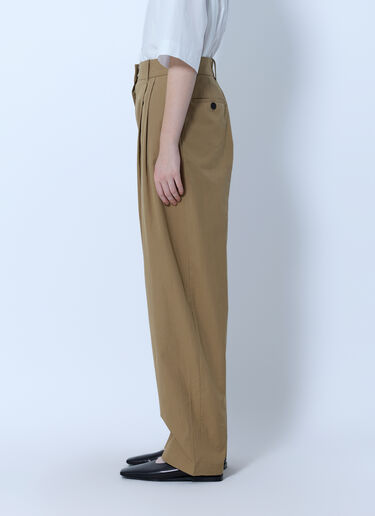 LN-CC® - Studio Nicholson: Sperro Double Pleat Pants - Khaki Studio Nicholson Sperro Double Pleat Pants Khaki stn0265007