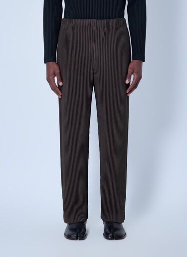 LN-CC® - Homme Plissé Issey Miyake: July Pleated Pants - Brown Homme Plissé Issey Miyake July Pleated Pants Brown hmp0166009