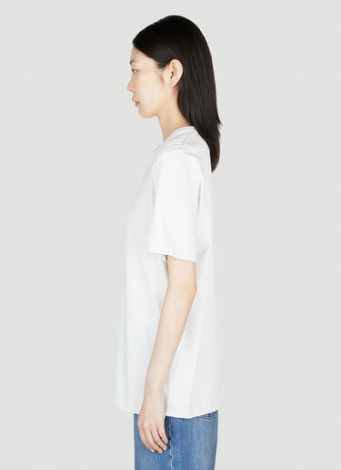 Tonal Logo T-shirt Saint Laurent Tonal Logo T-shirt White sla0253013