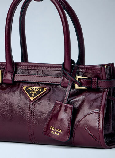 LN-CC® - Prada: Mini Bonnie Leather Handbag - Bordeaux Prada Mini Bonnie Leather Handbag Bordeaux pra0266030