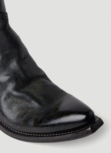 Prada Turn-Up Toe Cowboy Boots Black pra0152046