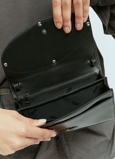 Diesel 1DR Wallet Strap Clutch Black dsl0257041