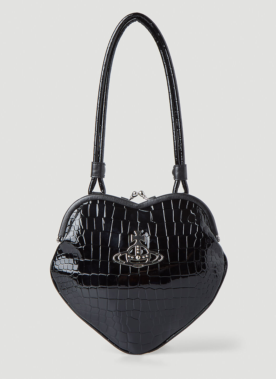 Vivienne Westwood Belle Heart Frame Handbag in Black LN CC