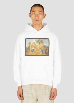 Death Cigarettes Louvre Hooded Sweatshirt White dec0146009