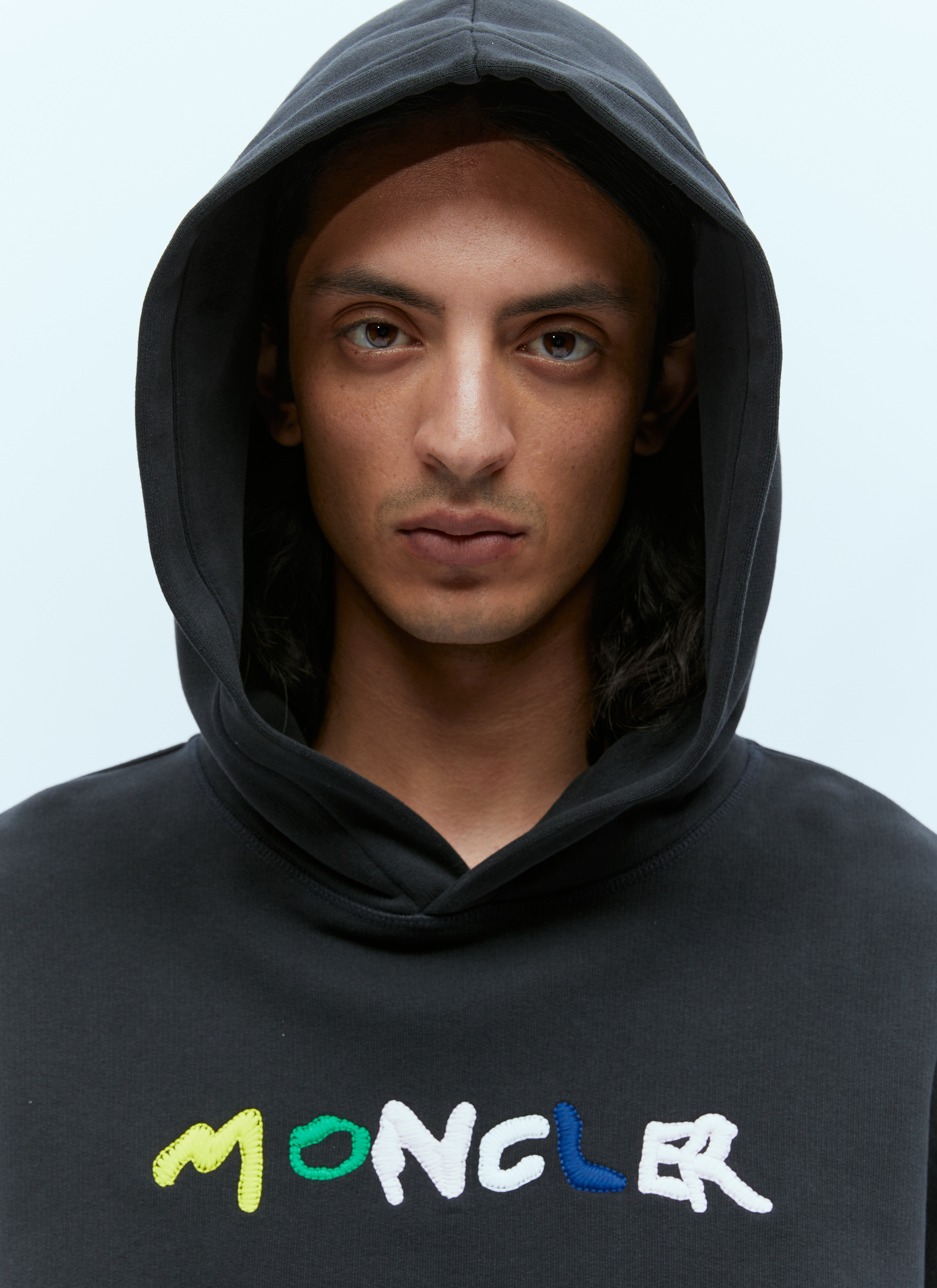 Moncler logo hoodie deals