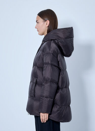 LN-CC® - Max Mara: Hooded Puffer Jacket - Dark Brown Max Mara Hooded Puffer Jacket Dark Brown max0266158