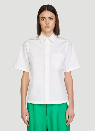 Bottega Veneta Compact Short Sleeve Shirt White bov0248070