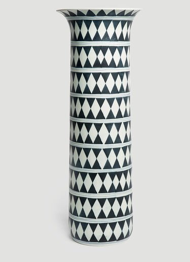 L'Objet Large Tribal Diamond Vase Black wps0642303