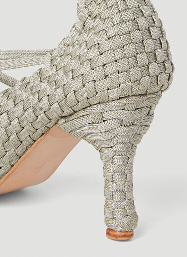 Isa Boulder Weavestrap Heels Silver isa0251013
