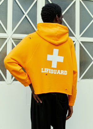 Liberal Youth Ministry Lifeguard Distressed Hooded Sweatshirt Orange lym0154009