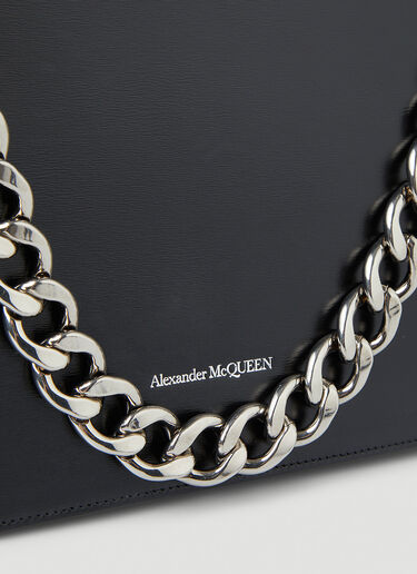 Alexander McQueen Four Ring Frame Handbag Black amq0248033