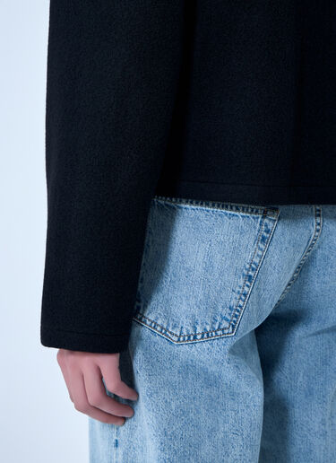 RIER Wool Blend Polo Sweater Black rrr0364001