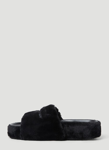 Stella McCartney Faux Fur Plarform Sandals Black stm0253014