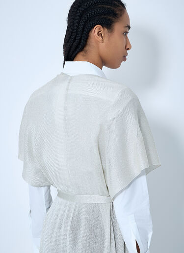 Max Mara Belted Knit Cardigan White max0260015