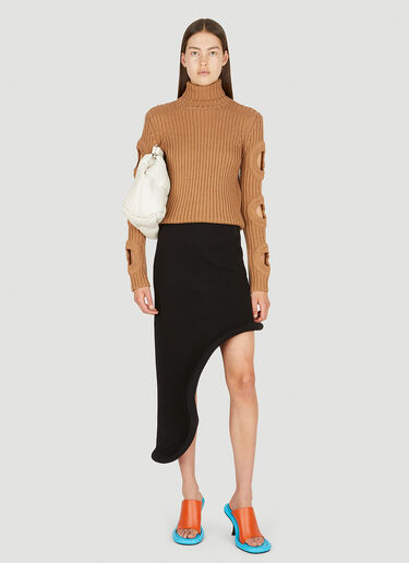 JW Anderson Cut-Out Sleeve Roll Neck Sweater Camel jwa0249022