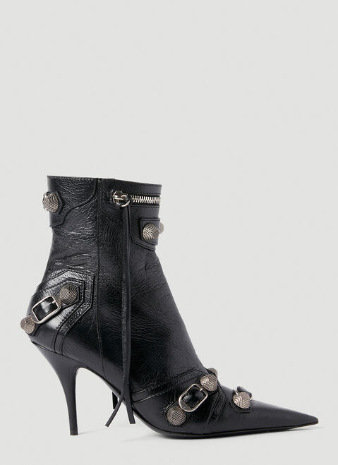 Balenciaga Cagole Heeled Boots Black bal0253075
