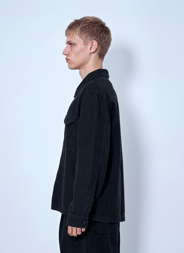 Massimo Osti Studio Cotton Twill Overshirt Black mao0166005