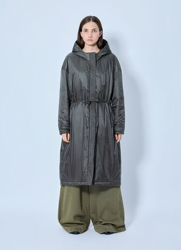 LN-CC® - Max Mara: Hooded Quilted Coat - Dark Green Max Mara Hooded Quilted Coat Dark Green max0265313