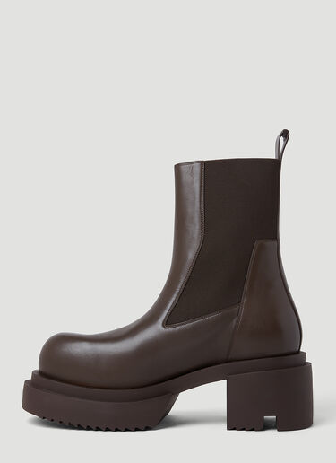 Rick Owens Chunky Sole Leather Ankle Boots Brown ric0153024