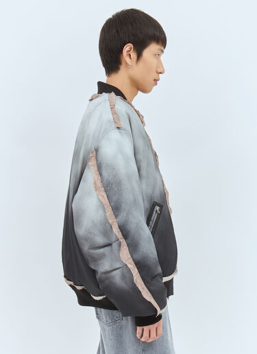 Acne Studios Frayed Trims Bomber Jacket Grey acn0158005