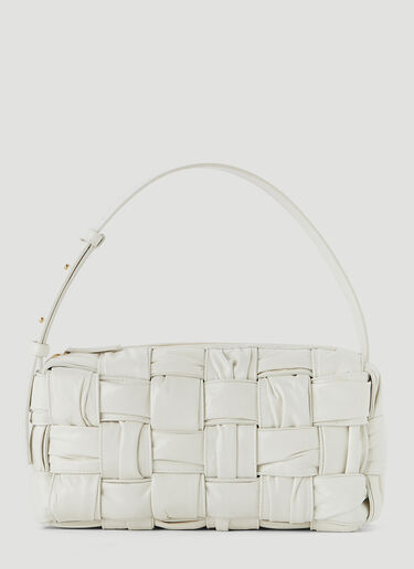 Bottega Veneta Brick Cassette Plissé Shoulder Bag White bov0250017