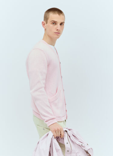 Stone Island Logo Patch Cardigan Pink sto0156090