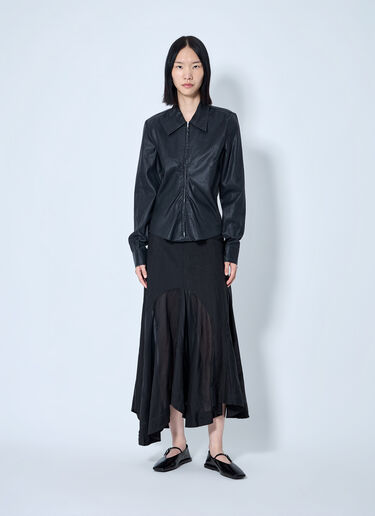 LN-CC® - Our Legacy: Slim Zip Shirt - Black Our Legacy Slim Zip Shirt Black our0265042