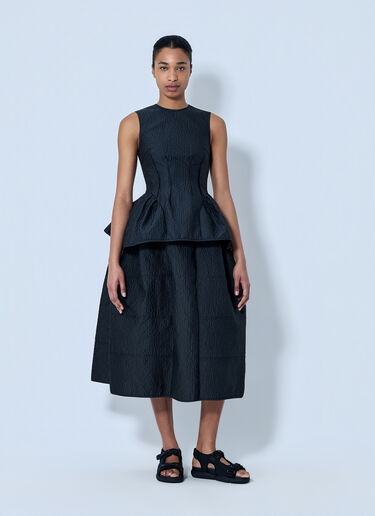 Cecilie Bahnsen CBdaphne Skirt Stria Matelasse Black cec0264005