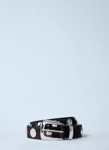 Khaite Benny Belt With Studs Brown kha0259026
