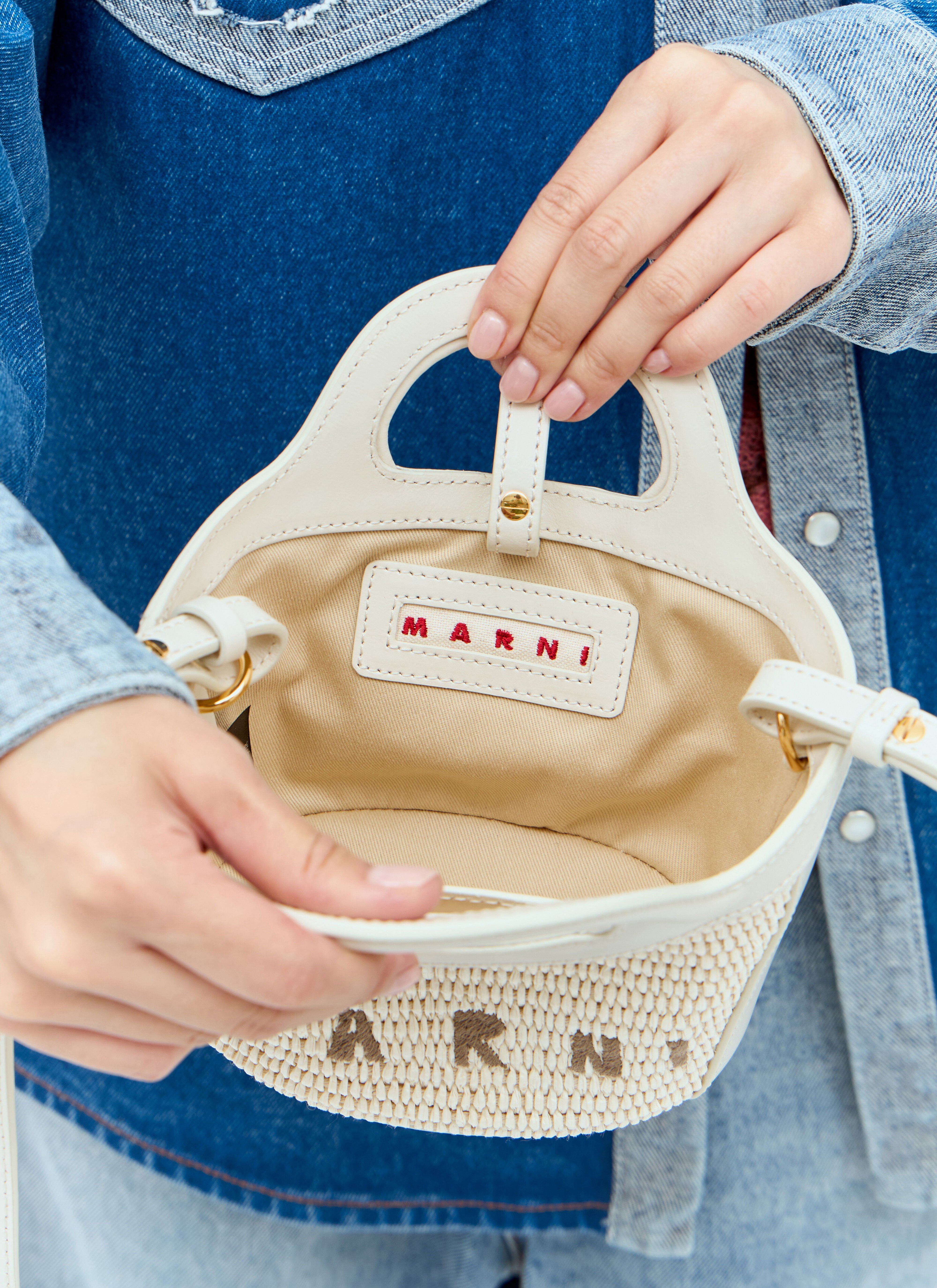 Marni Women's' Tropicalia Micro Tote Bag in White | LN-CC®