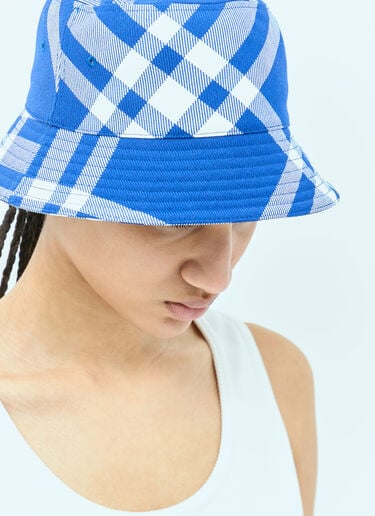 Burberry Check Bucket Hat Blue bur0255004