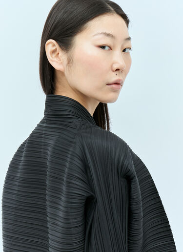 Pleats Please Issey Miyake Thicker Bounce Jacket Black plp0255006